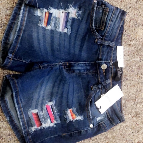 judy blues jean shorts